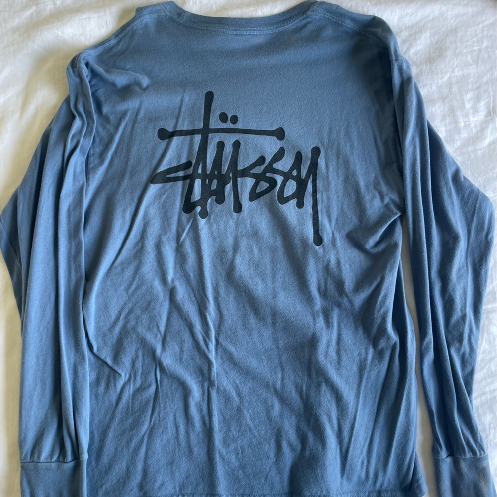 Stussy Blue Long Sleeve T Shirt